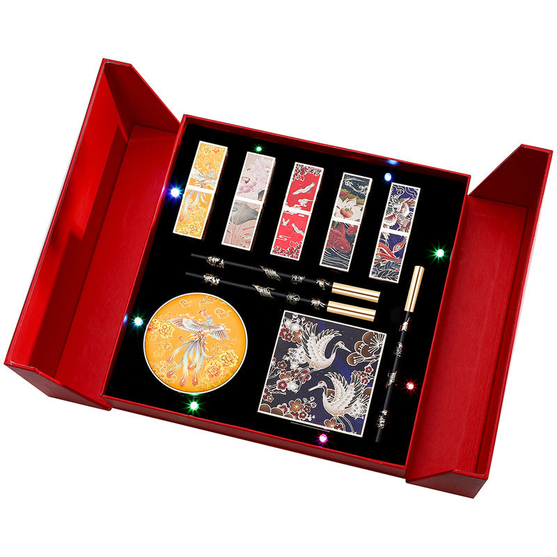 Chinese Style Music Lantern Gift Box Carved Lipstick Set-5