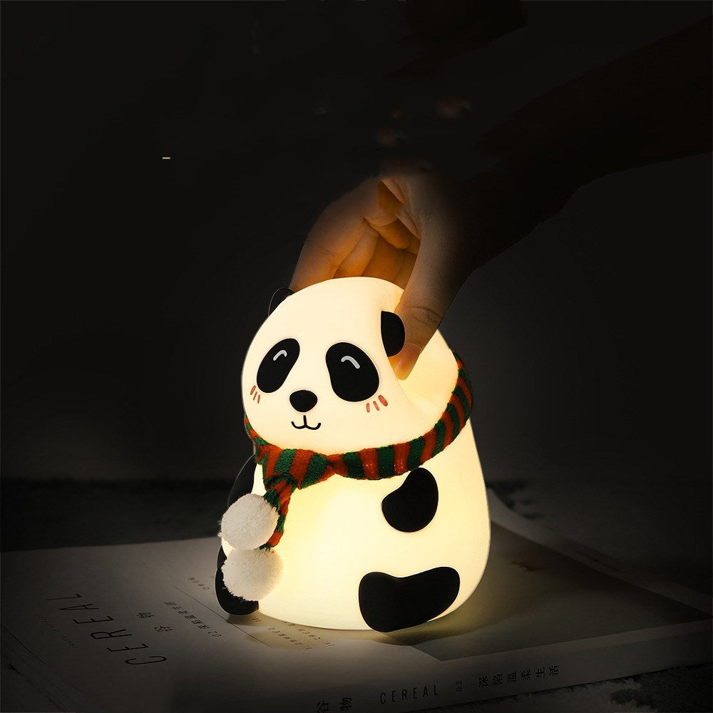 Cute Sitting Panda Silicone Night Light-4