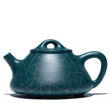 Raw ore azure clay teapot