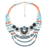 Exaggerated Ethnic Style Multi-Layered Beaded Necklace-5