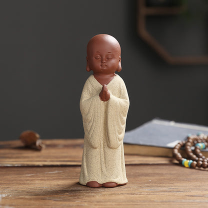 Yixing Clay Small Monk Zen Home Chinese Style Decoration Living Room