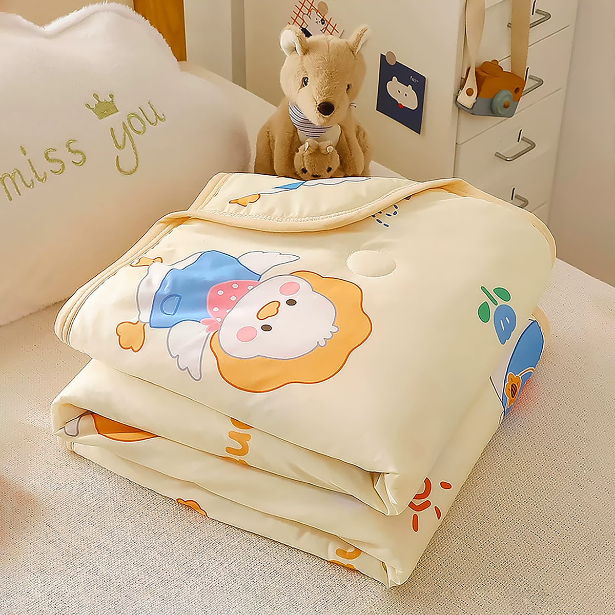 Cooling Ice Silk Summer Blanket for Kids Air Conditioning Blanket-4