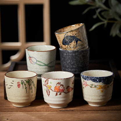 Fashion Chinese Style Underglaze Ceramic Teacup