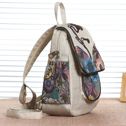 Chinese Ethnic Style Element Large Capacity Shoulder Backpacks