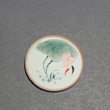 Hand Painted Lotus Coasters Underglaze Ice Crack Coaster