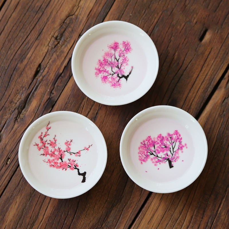 Plum Blossom Double Sense Ceramic Tea Bowl Special Tea Cup-1