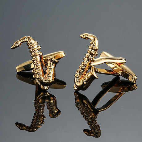 Brass Music Series Musical Instrument Note Cufflinks