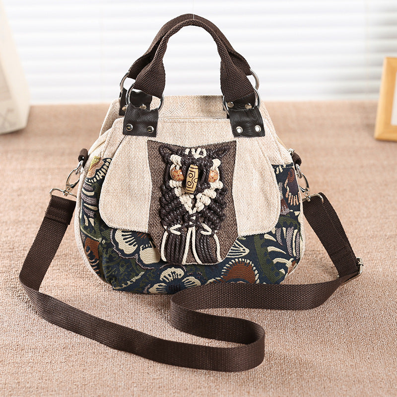 Ethnic style retro cloth bag