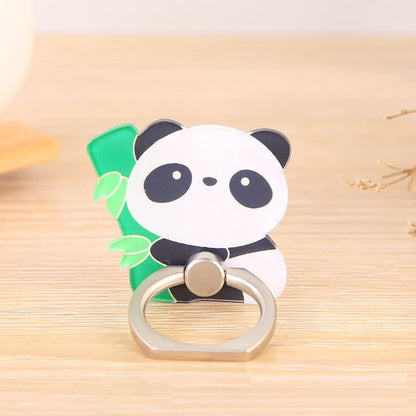 Acrylic Ring Buckle Cartoon Panda Mobile Phone Holder-2