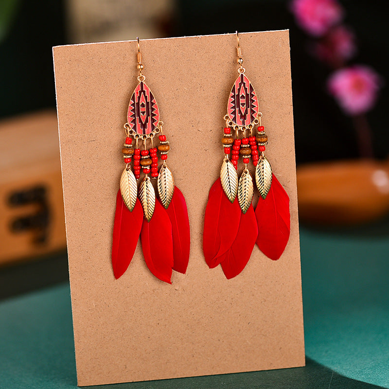 Feather earrings