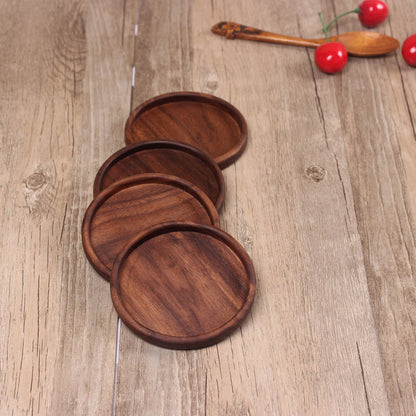 Black Walnut Square Coaster Wooden Insulation Pad