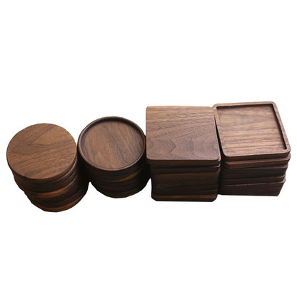 Black Walnut Square Coaster Wooden Insulation Pad