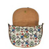 Female Ethnic Style Leather Messenger Dumpling Bag