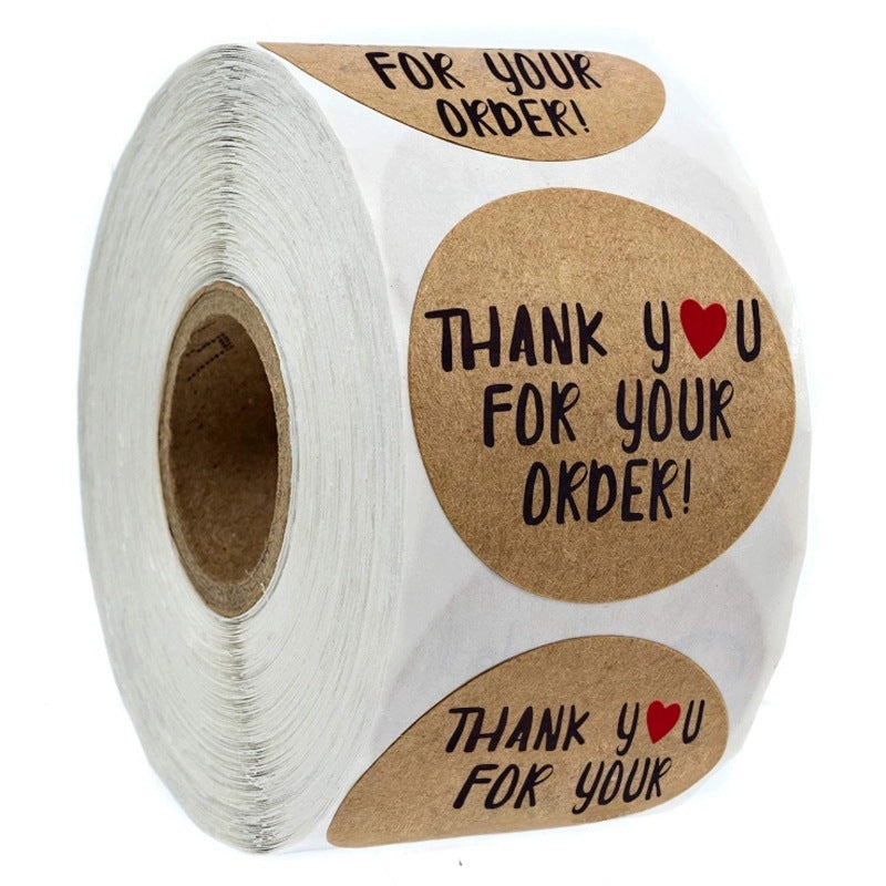 Seal Baking Gift Wrap Label Round Kraft Paper Sticker