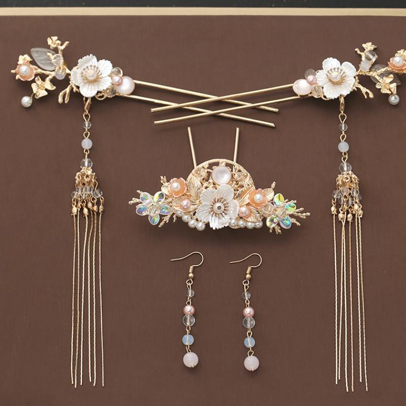 Ancient Style Step Tassel Hairpin Hanfu Forehead Hair Accessories-6