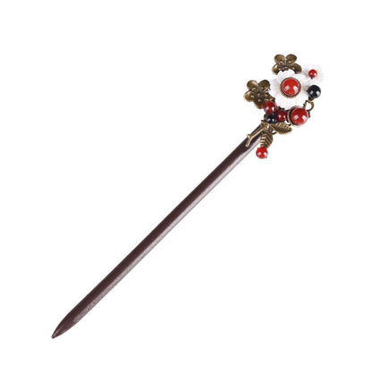 Ancient Costume Wooden Hair Ethnic Style Hand-Made Hairpin