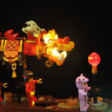 Chinese New Year 2025 Building Block Dragon Dance LED Lighting Group