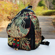 Ethnic Style Vintage Sequins Phoenix Peony Embroidery Backpacks-1