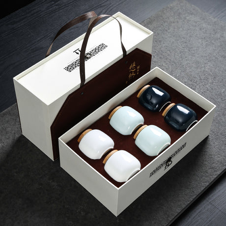 Kreativer Keramiktee Caddy Geschenkbox Mini Tea Caddy