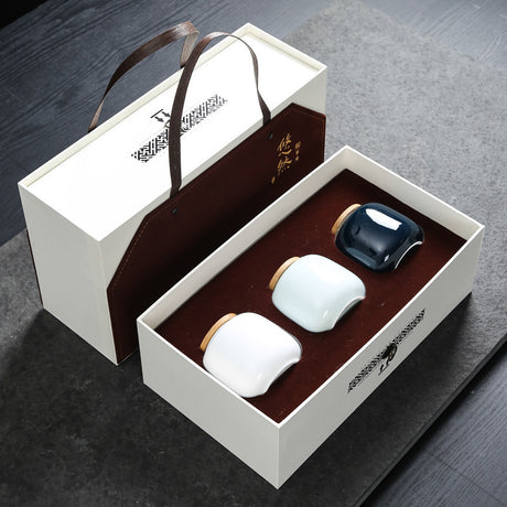 Kreativer Keramiktee Caddy Geschenkbox Mini Tea Caddy