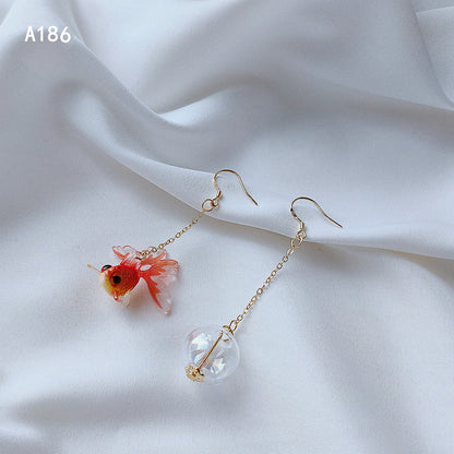 Goldfish Earrings Female Niche Earrings