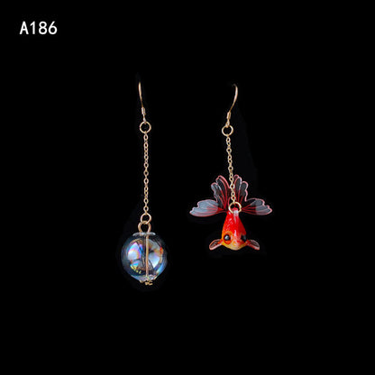 Goldfish Earrings Female Niche Earrings