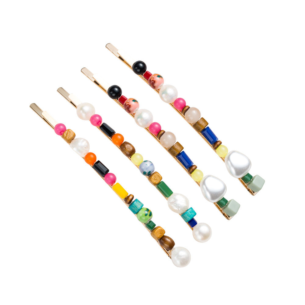 Color Wood Handmade Ethnic Hairpin Set