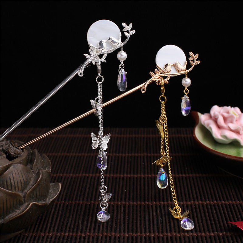 Fashion Tassel Hair Claw Direct Plate Hairpin White Bridal