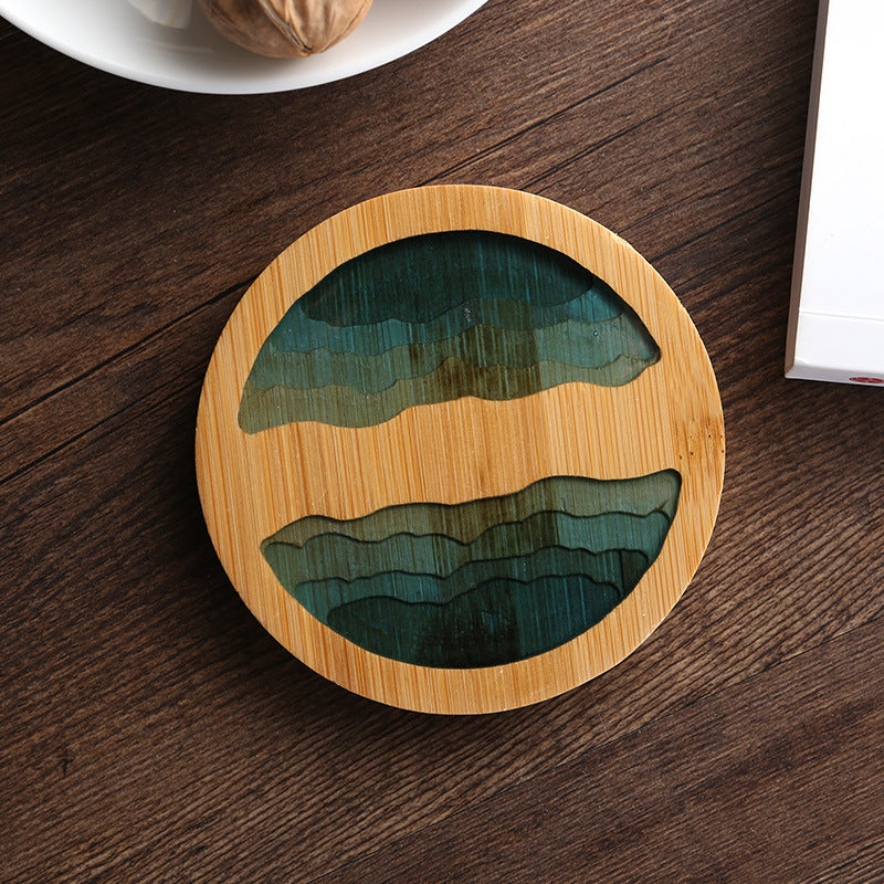 Bamboo Coasters Tea Cup Holder Insulation Pad