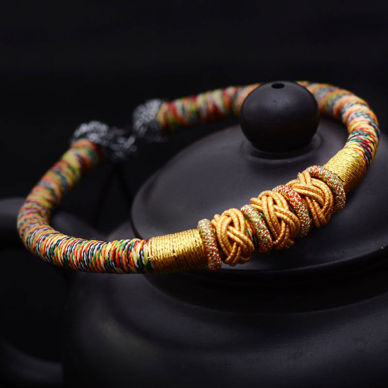 Dragon Boat Festival Colorful Rope Chinese Knot Hand Rope Braided Bracelet Women