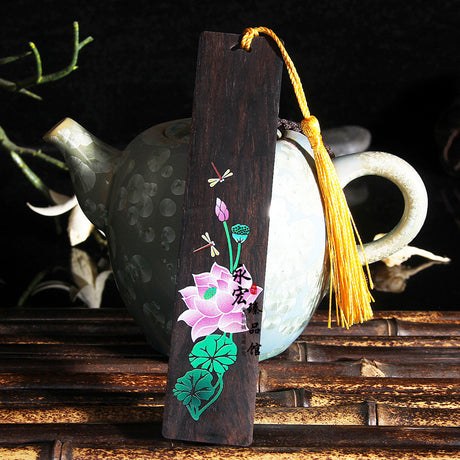 Painted Lotus Bookmark Set Chinese Style Crafts