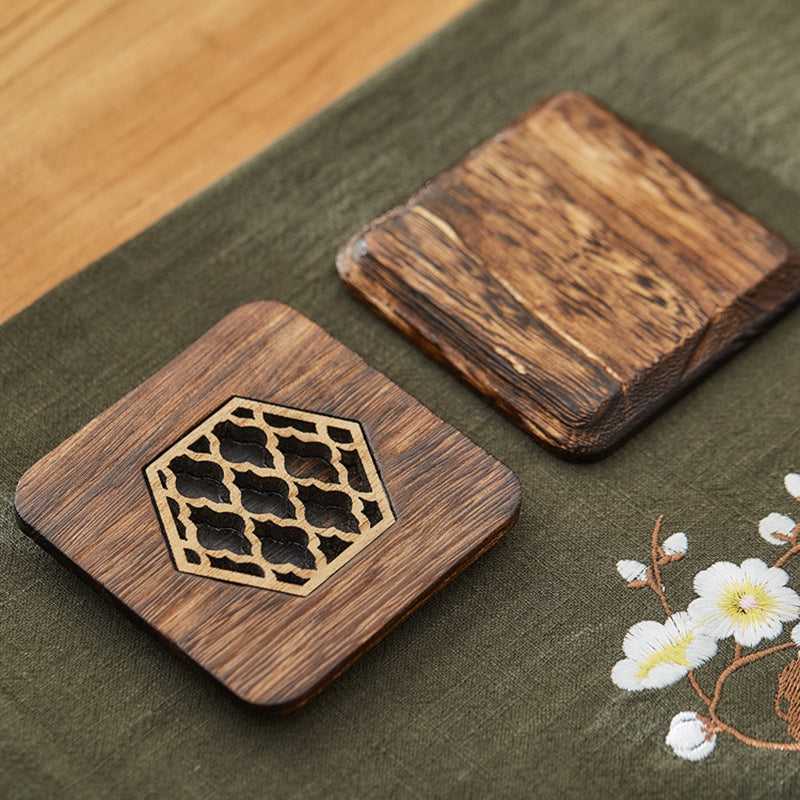 Wooden Coasters Desk Heat-resistant High-quality Carved Coaster