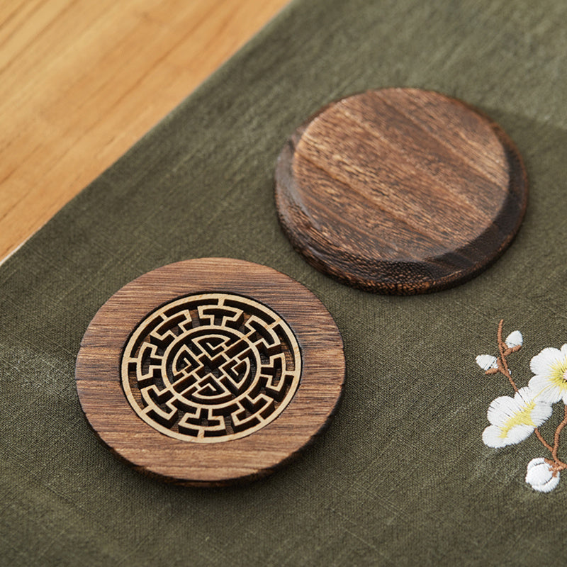 Wooden Coasters Desk Heat-resistant High-quality Carved Coaster