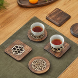 Wooden Coasters Desk Heat-resistant High-quality Carved Coaster