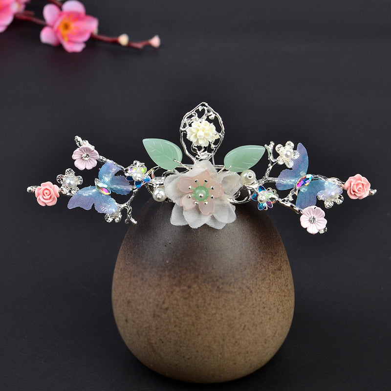 Chinese Plum Blossom and Apricot Leaf Fringe Hair Accessories-2