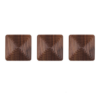 Black Walnut Geometric Tea Coasters Solid Wood Creative Cup Holder