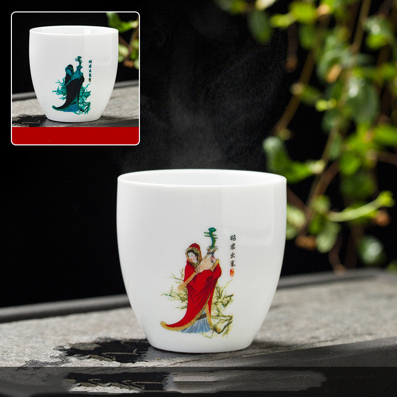 White Porcelain Color-changing Tea Cup Master Cup Lychee Ceramic Cup