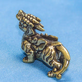 Male Personality Creative Brass Dragon Head Keychain-5