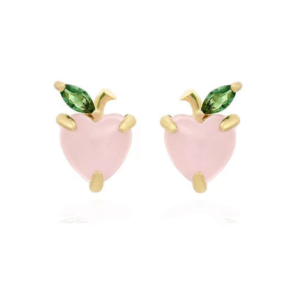 Lovely Tropical Fruit Earrings Female Diamond Earrings