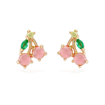 Lovely Tropical Fruit Earrings Female Diamond Earrings