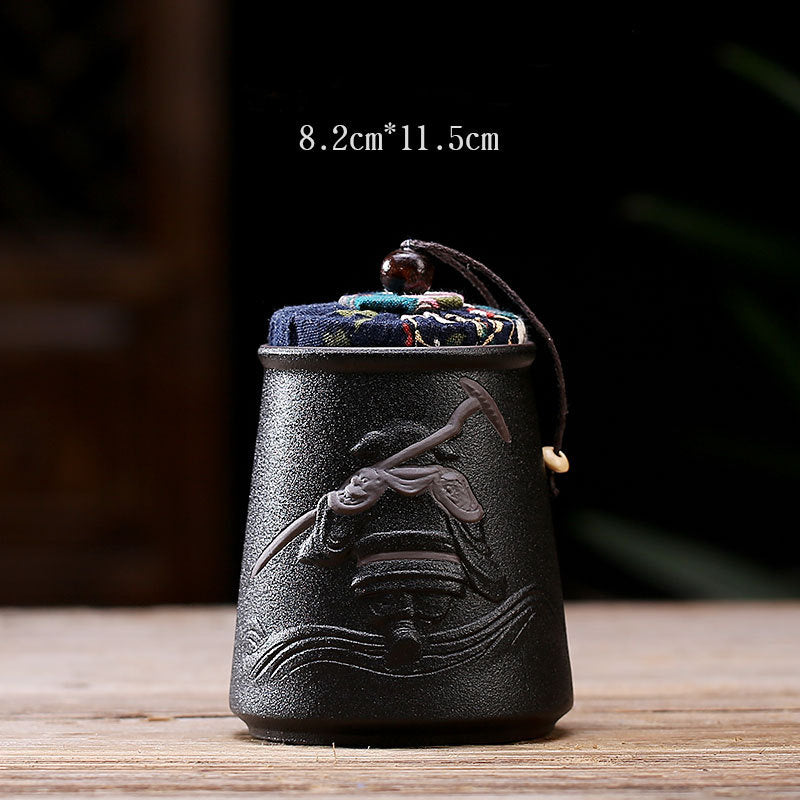 Stoneware Tea Caddy Kung Fu Tea Set Storage Tea Caddy