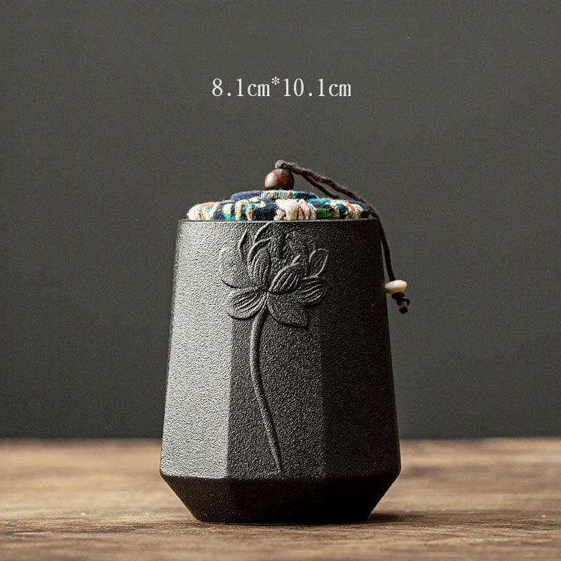 Stoneware Tea Caddy Kung Fu Tea Set Storage Tea Caddy