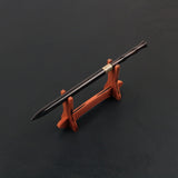 Ancient Chinese Hair Decoration Knife Hidden Sword Ebony Hairpin-4