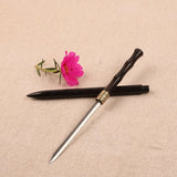 Ancient Chinese Hair Decoration Knife Hidden Sword Ebony Hairpin-5