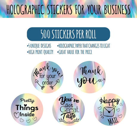 Gift Wrap Label Roll Rainbow Laser Sticker Label