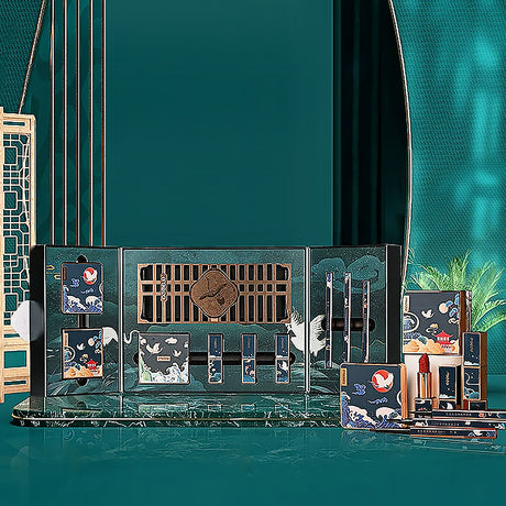 Chinoiserie Eyeshadow Carved Lipstick Set Afterglow Makeup Set-3