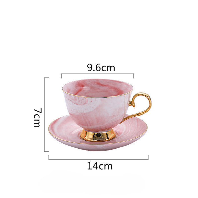 European-Style Creative Home Small Luxury Coffee Set Coffee Cup Set Ceramic Cup Men And Women Mug With Cup And Saucer