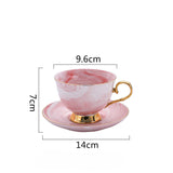 European-Style Creative Home Small Luxury Coffee Set Coffee Cup Set Ceramic Cup Men And Women Mug With Cup And Saucer