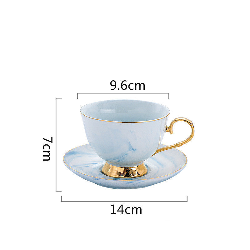 European-Style Creative Home Small Luxury Coffee Set Coffee Cup Set Ceramic Cup Men And Women Mug With Cup And Saucer