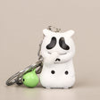 Small Bell Covering Face Cat Resin Keychain Pendant Gift-3